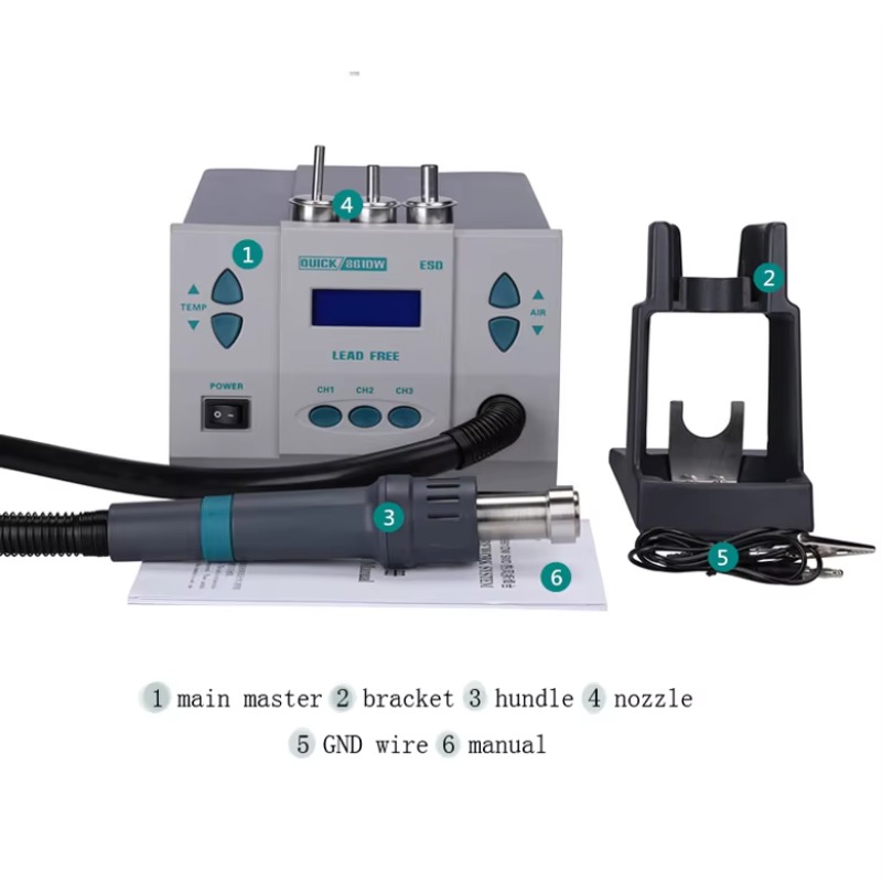 Asli 1000W, QUICK 861DW, Stasi - Hot Air Rework Station 861Dw ulasan dan harga