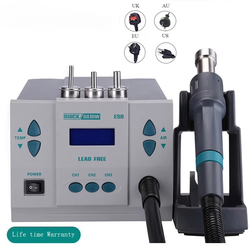 Asli 1000W, QUICK 861DW, Stasi - Hot Air Rework Station 861Dw ulasan dan harga