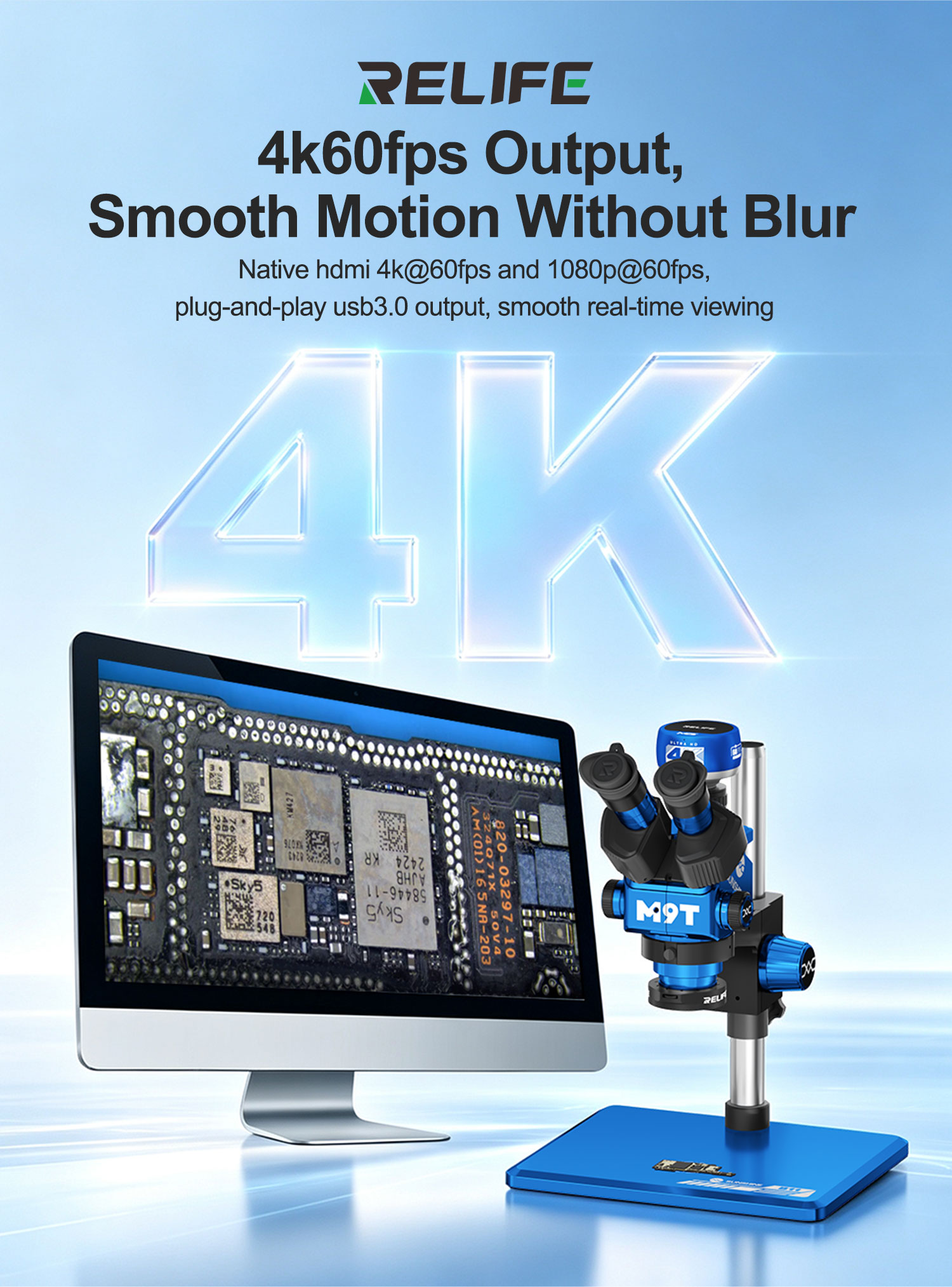 Kamera Mikroskop RELIFE MC5 4K - 4K Microscope Camera Sony Sensor ulasan dan harga
